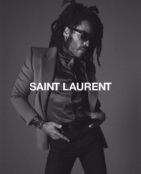 Ленни Кравиц стал новым лицом Saint Laurent