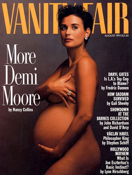 10 знаменитостей, которые позировали для обложки журнала беременные и обнаженные