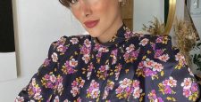 Самый весенний образ недели: цветочная шелковая блуза Жюли Феррери