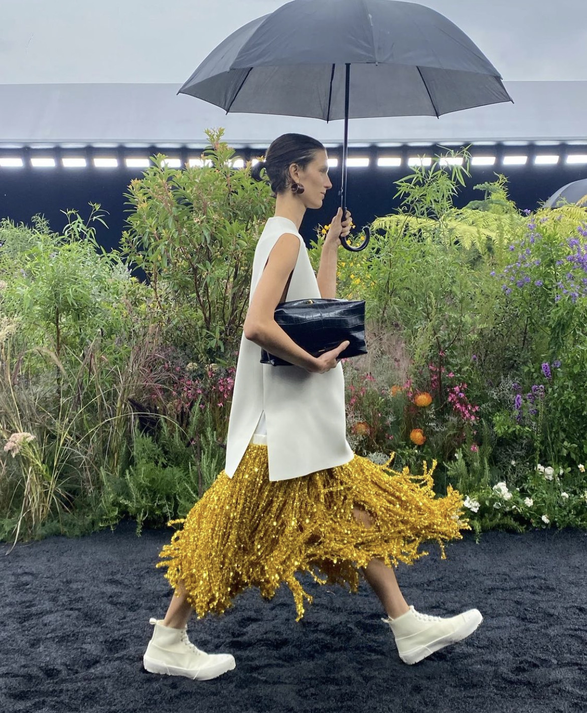 Дождливый день, итальянский кинематограф и Ким Кардашьян на Неделе моды в Милане