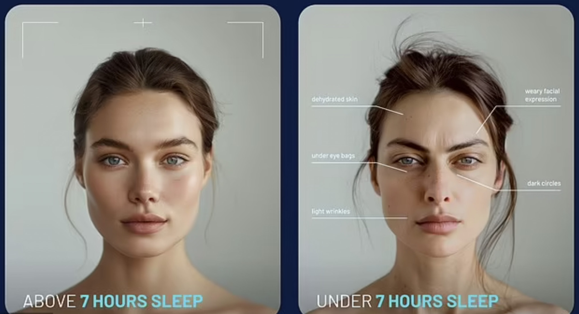 Исследование показало, как выглядят лица тех, кто спит меньше 7 часов