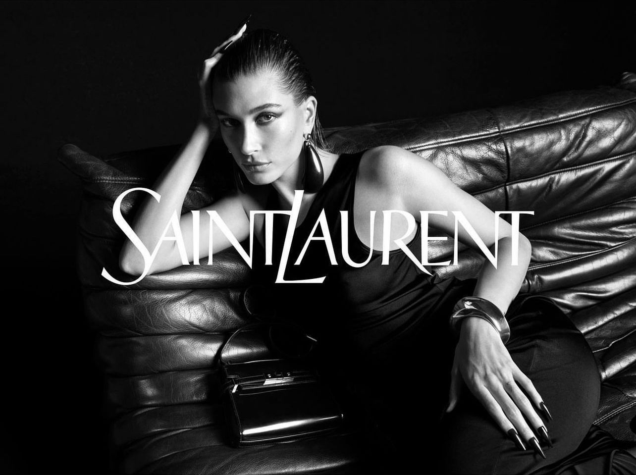 Хейли на фотосессии у Saint Laurent